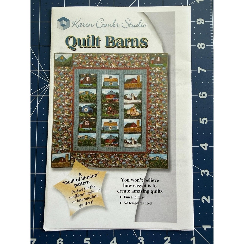 Quilt Barns Easy Pattern By Karen Combs Studio‎ 'Quilt Of Illusion' 58"x58"